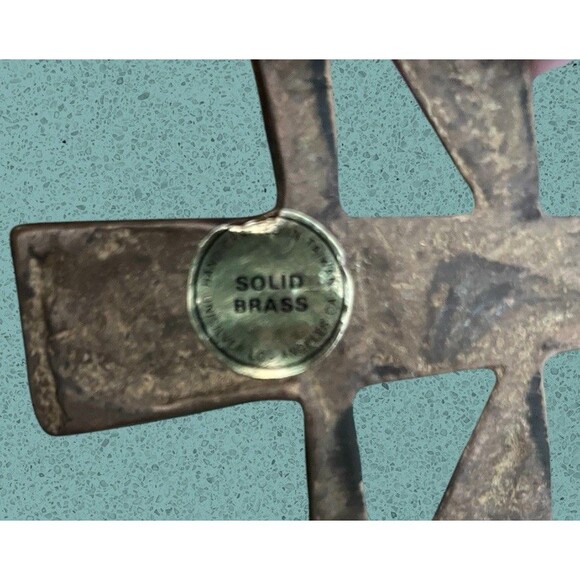 Christmas Tree Decor Lot 3 -  Tealight Holders Vintage Solid Brass Trivet - Picture 10 of 10